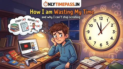 A boy with concern of wasting his time.